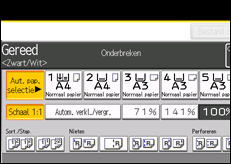 Schermafbeelding bedieningspaneel