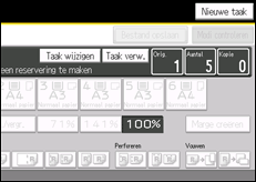 Schermafbeelding bedieningspaneel