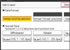 Schermafbeelding bedieningspaneel