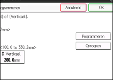 Schermafbeelding bedieningspaneel