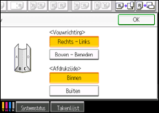 Schermafbeelding bedieningspaneel