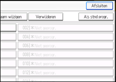 Schermafbeelding bedieningspaneel