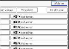 Schermafbeelding bedieningspaneel