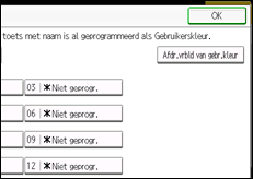 Schermafbeelding bedieningspaneel