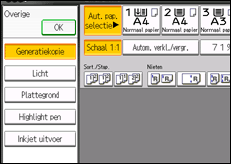 Schermafbeelding bedieningspaneel