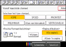 Schermafbeelding bedieningspaneel