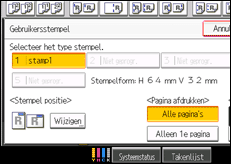 Schermafbeelding bedieningspaneel