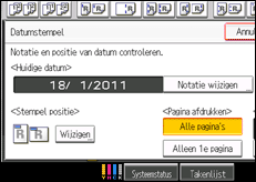 Schermafbeelding bedieningspaneel