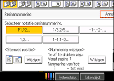 Schermafbeelding bedieningspaneel