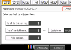 Schermafbeelding bedieningspaneel