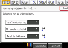 Schermafbeelding bedieningspaneel