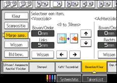 Schermafbeelding bedieningspaneel