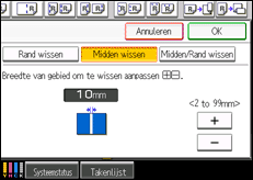 Schermafbeelding bedieningspaneel