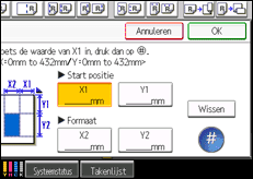 Schermafbeelding bedieningspaneel