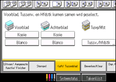 Schermafbeelding bedieningspaneel