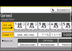Schermafbeelding bedieningspaneel