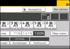 Schermafbeelding bedieningspaneel