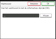 Schermafbeelding bedieningspaneel