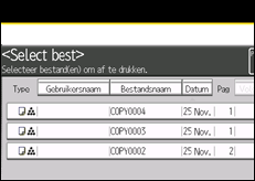 Schermafbeelding bedieningspaneel