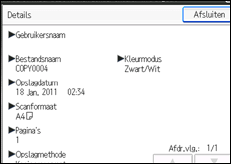 Schermafbeelding bedieningspaneel