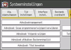 Schermafbeelding bedieningspaneel