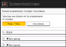 Schermafbeelding bedieningspaneel