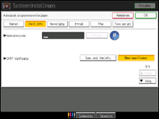 Schermafbeelding bedieningspaneel