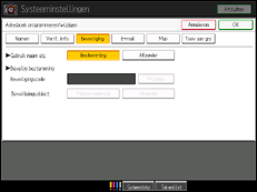 Schermafbeelding bedieningspaneel