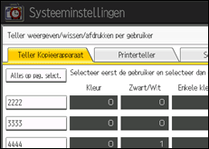 Schermafbeelding bedieningspaneel