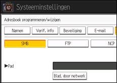 Schermafbeelding bedieningspaneel