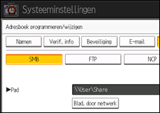 Schermafbeelding bedieningspaneel