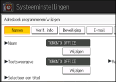 Schermafbeelding bedieningspaneel