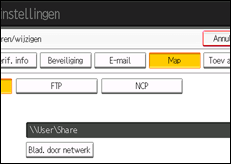 Schermafbeelding bedieningspaneel