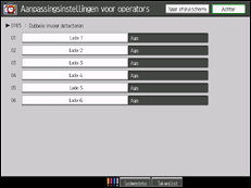 Schermafbeelding bedieningspaneel