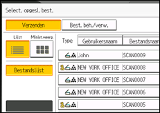 Schermafbeelding bedieningspaneel