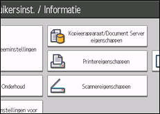 Schermafbeelding bedieningspaneel