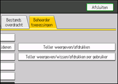 Schermafbeelding bedieningspaneel