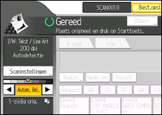 Schermafbeelding bedieningspaneel