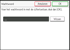 Schermafbeelding bedieningspaneel