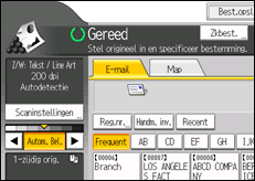 Schermafbeelding bedieningspaneel
