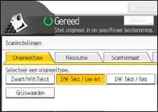 Schermafbeelding bedieningspaneel