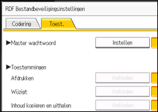 Schermafbeelding bedieningspaneel