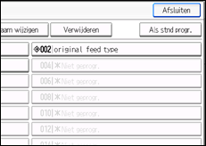 Schermafbeelding bedieningspaneel