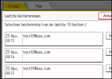 Schermafbeelding bedieningspaneel
