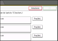 Schermafbeelding bedieningspaneel