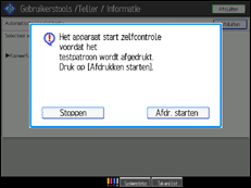 Schermafbeelding bedieningspaneel