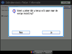Schermafbeelding bedieningspaneel