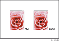 Illustrasjon av justering av bildekvaliteter