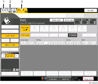 Skjermbildeillustrasjon av brukerpanelet med nummererte bildetekster