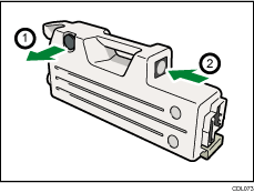 Illustrasjon av beholder for brukt toner